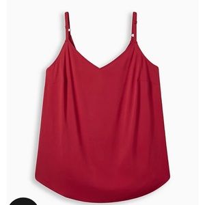 NWT Torrid AVA STRETCH CHALLIS CAMI - jester red size 2